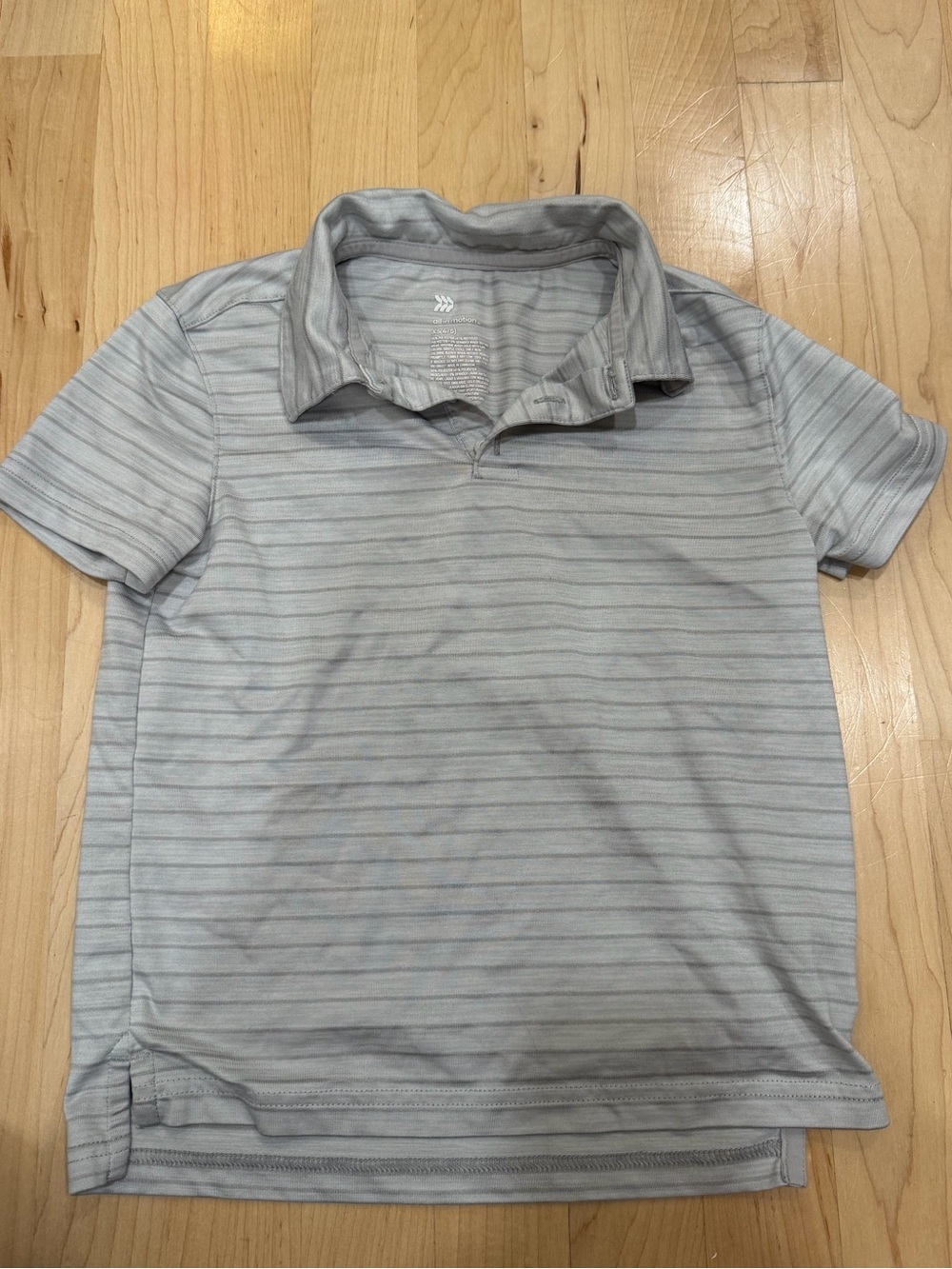 all in motion Light Gray Striped Men’s Athletic Polo